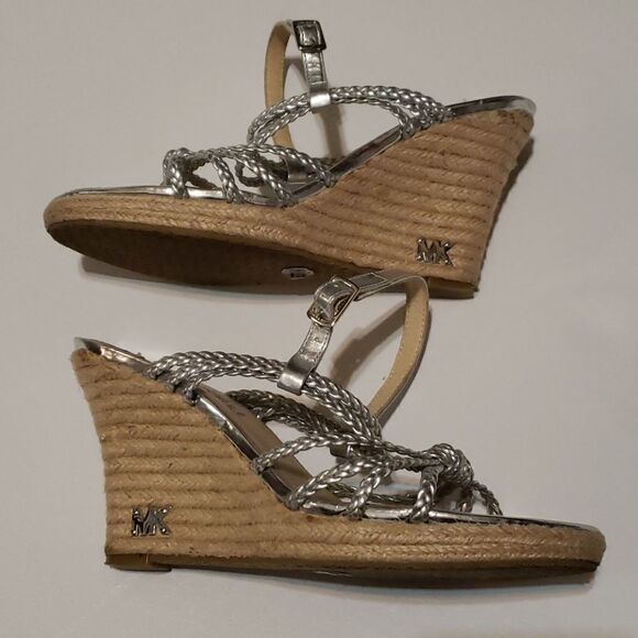 MICHAEL Palm Beach silver wedge Sandals - Picture 3 of 7